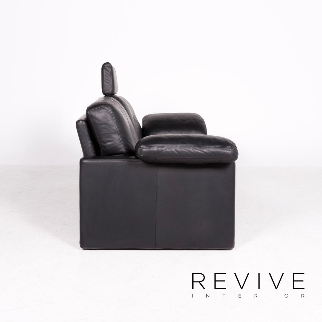 Brühl Designer Leder Sofa Hocker Garnitur Echtleder Dreisitzer Zweisitzer Couch #8660