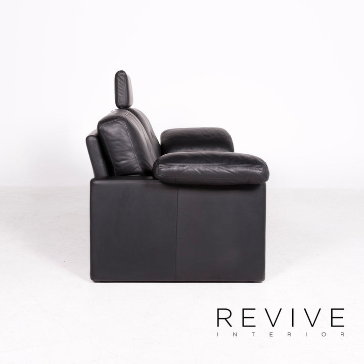 Brühl Designer Leder Sofa Hocker Garnitur Echtleder Dreisitzer Zweisitzer Couch #8660