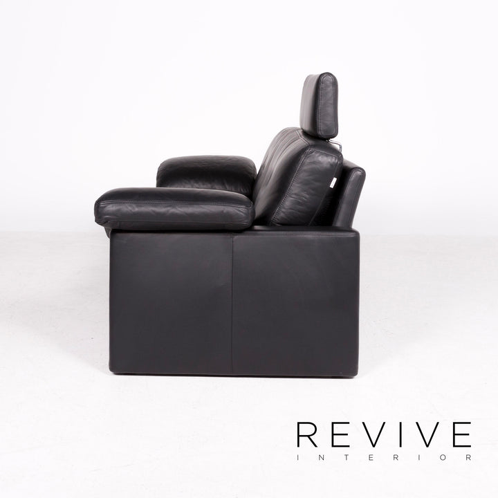 Brühl Designer Leder Sofa Hocker Garnitur Echtleder Dreisitzer Zweisitzer Couch #8660