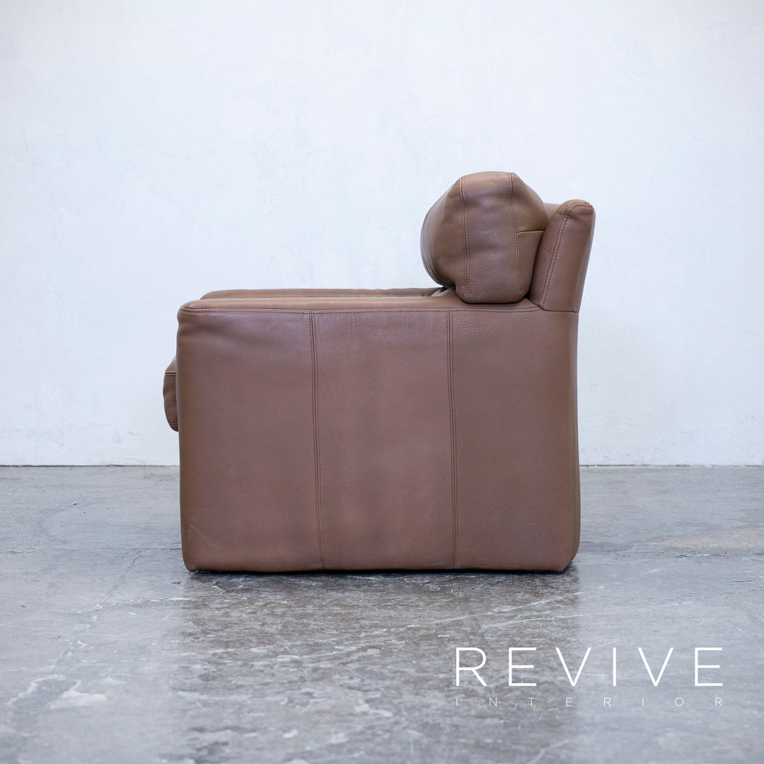 Brühl Designer Sessel Leder Braun Einsitzer Couch Modern Echtleder #5528