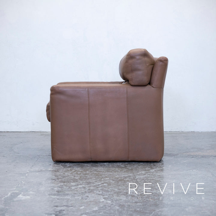 Brühl Designer Sessel Leder Braun Einsitzer Couch Modern Echtleder #5528