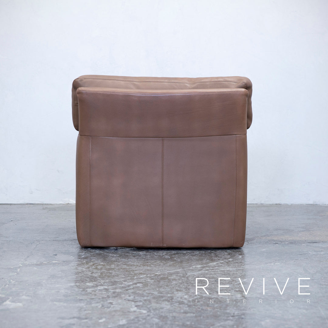 Brühl Designer Sessel Leder Braun Einsitzer Couch Modern Echtleder #5528