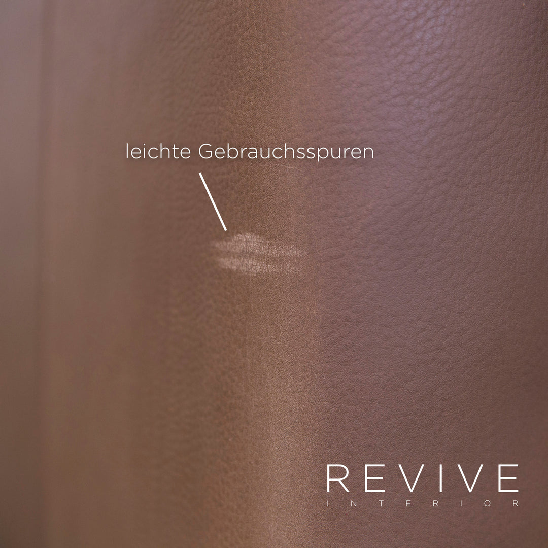 Brühl Designer Sofa Leder Braun Zweisitzer Couch Modern Echtleder #5529