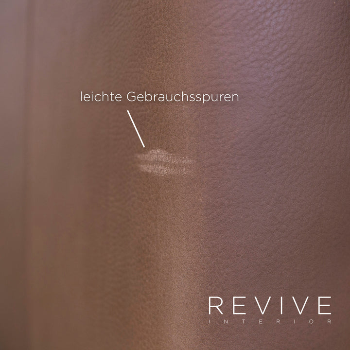 Brühl Designer Sofa Leder Braun Zweisitzer Couch Modern Echtleder #5529