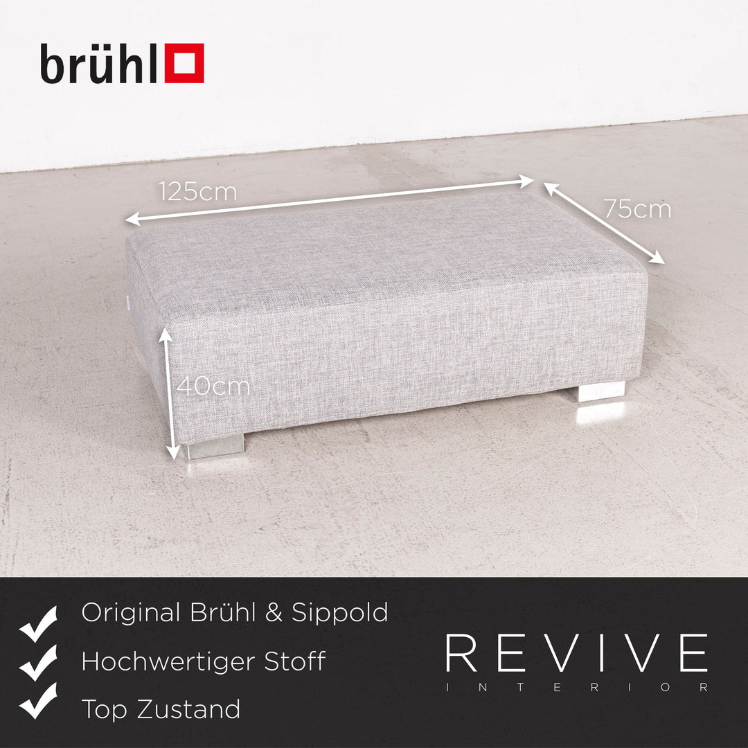 Brühl Designer Stoff Ecksofa Grau Sofa Couch #7982