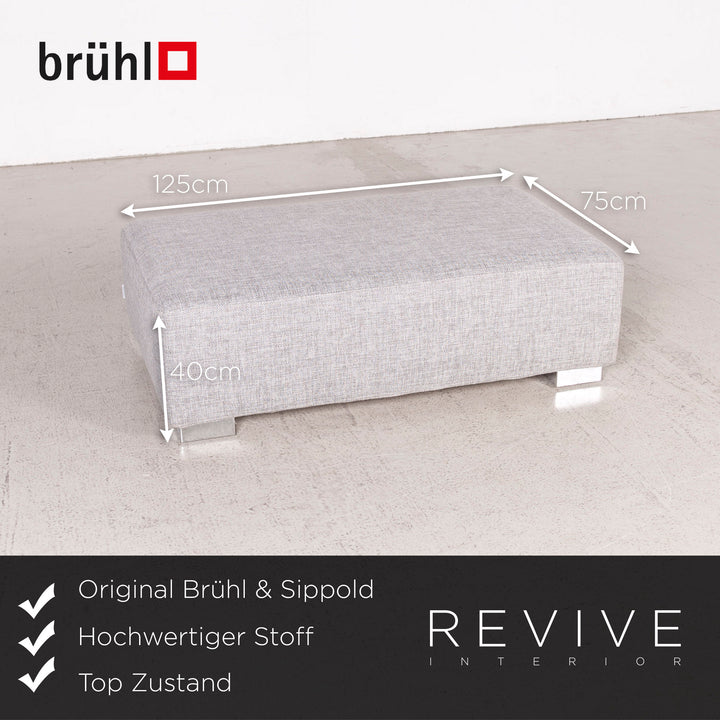 Brühl Designer Stoff Ecksofa Grau Sofa Couch #7982