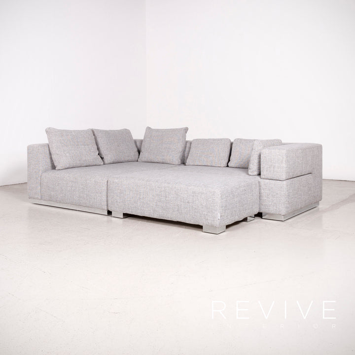 Brühl Designer Stoff Ecksofa Grau Sofa Couch #7982