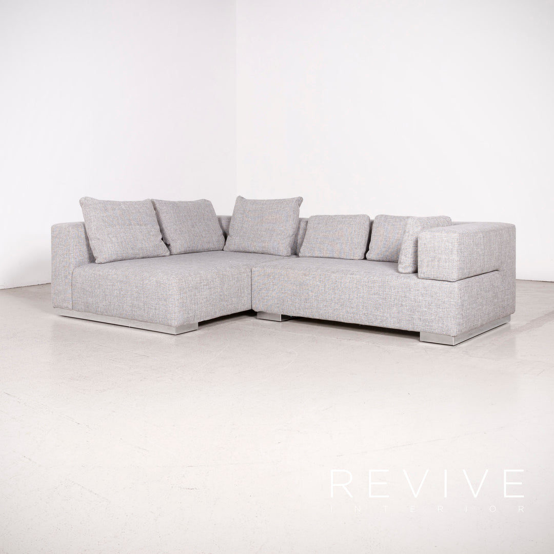 Brühl Designer Stoff Ecksofa Grau Sofa Couch #7982