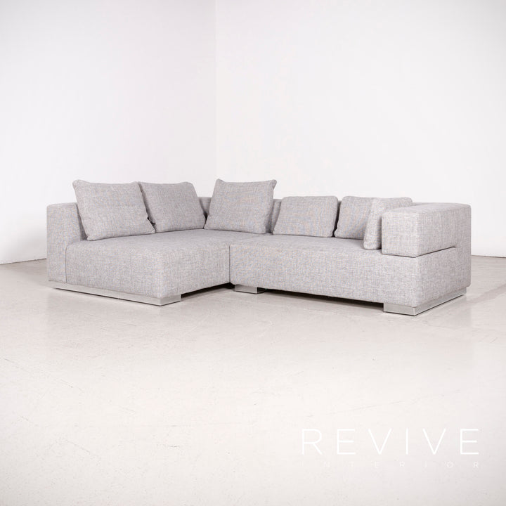 Brühl Designer Stoff Ecksofa Grau Sofa Couch #7982