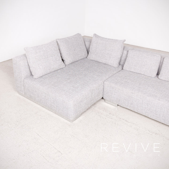 Brühl Designer Stoff Ecksofa Grau Sofa Couch #7982