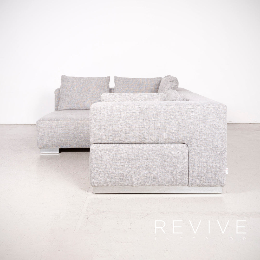 Brühl Designer Stoff Ecksofa Grau Sofa Couch #7982