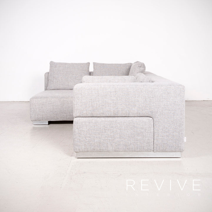 Brühl Designer Stoff Ecksofa Grau Sofa Couch #7982