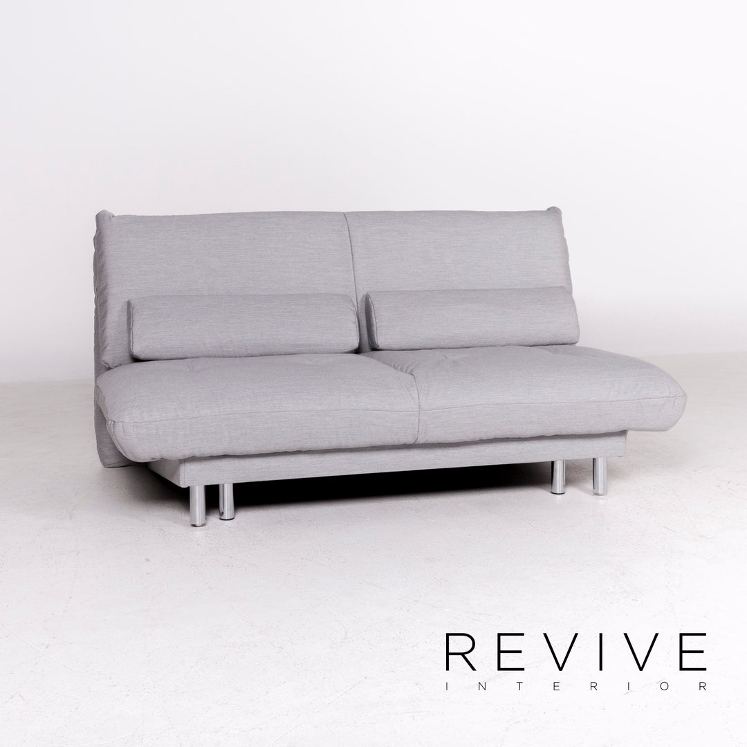 Brühl Designer Stoff Sofa Grau Zweisitzer Couch Funktion Schlafcouch Schlafsofa #7312