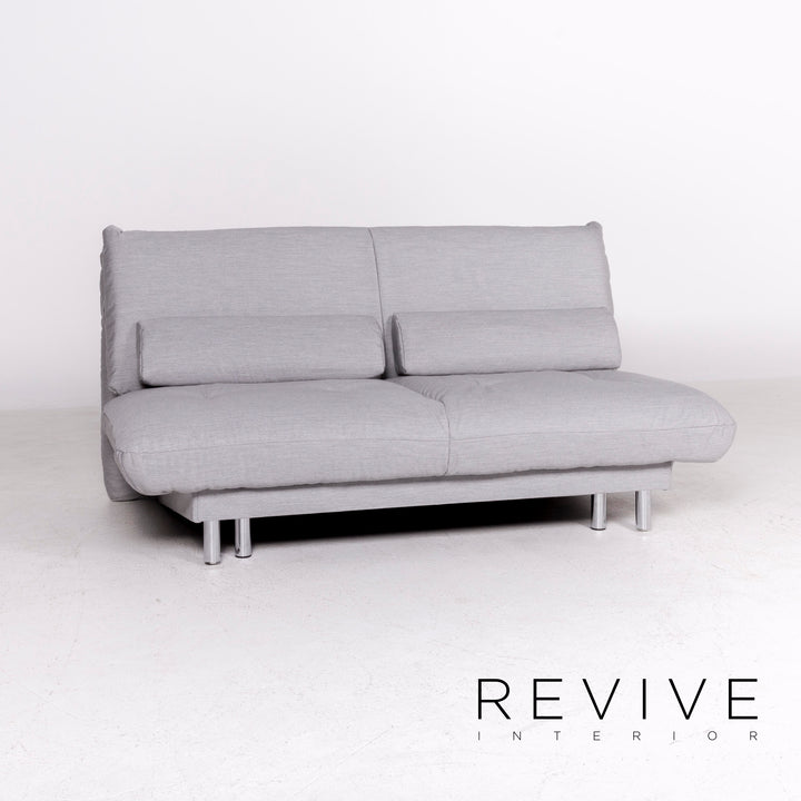 Brühl Designer Stoff Sofa Grau Zweisitzer Couch Funktion Schlafcouch Schlafsofa #7312