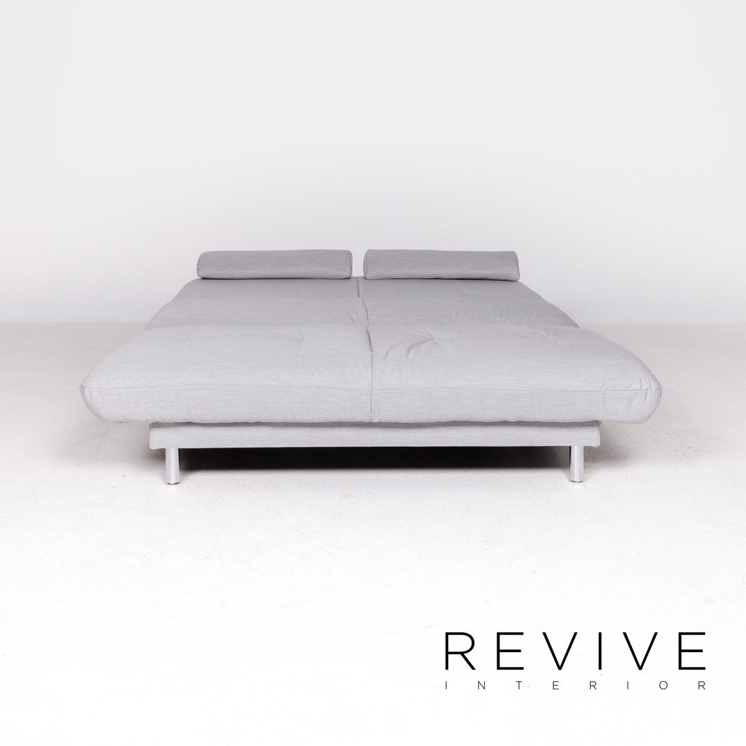 Brühl Designer Stoff Sofa Grau Zweisitzer Couch Funktion Schlafcouch Schlafsofa #7312