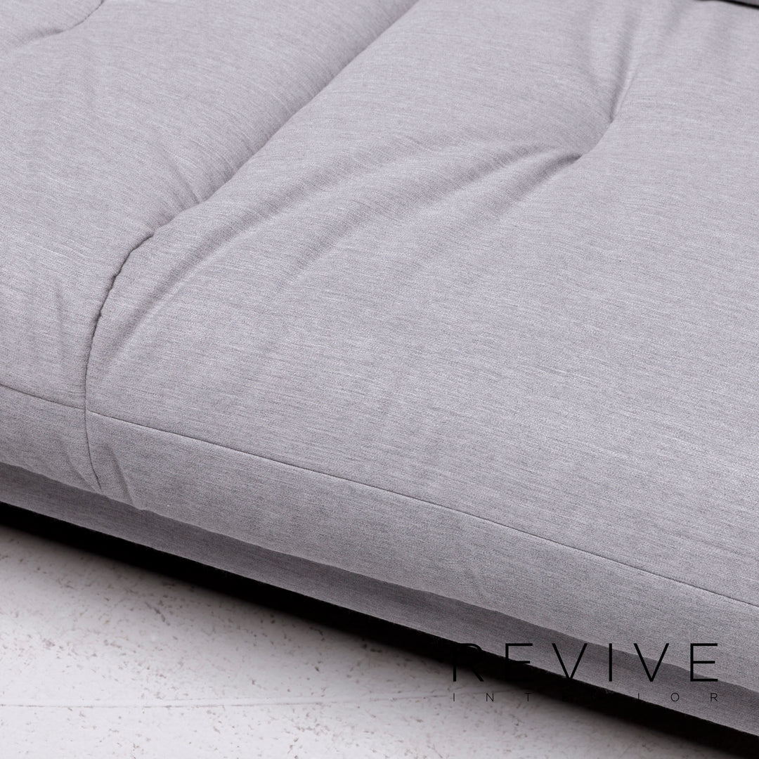 Brühl Designer Stoff Sofa Grau Zweisitzer Couch Funktion Schlafcouch Schlafsofa #7312