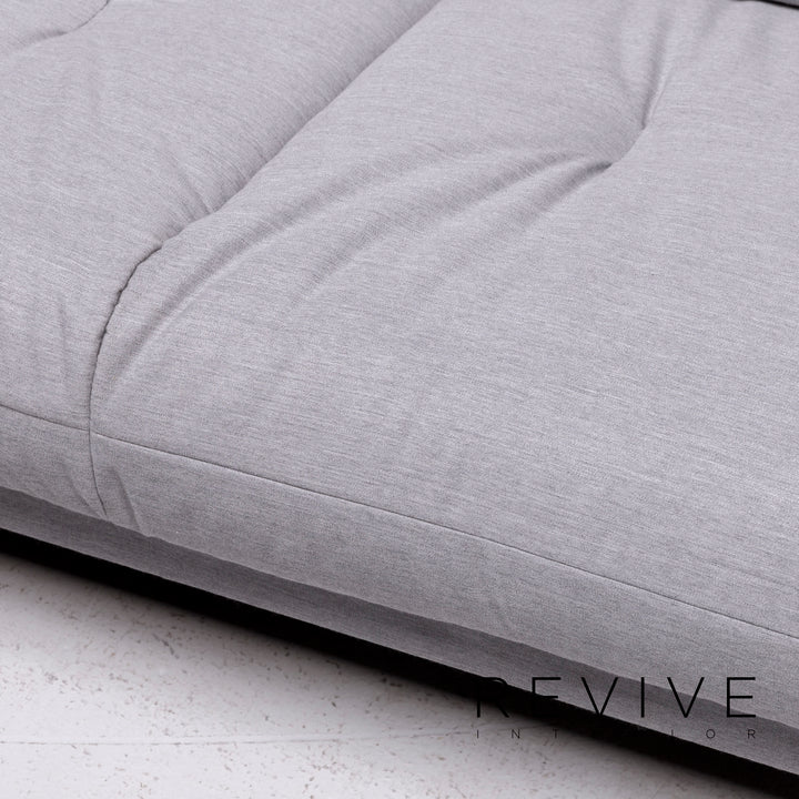 Brühl Designer Stoff Sofa Grau Zweisitzer Couch Funktion Schlafcouch Schlafsofa #7312