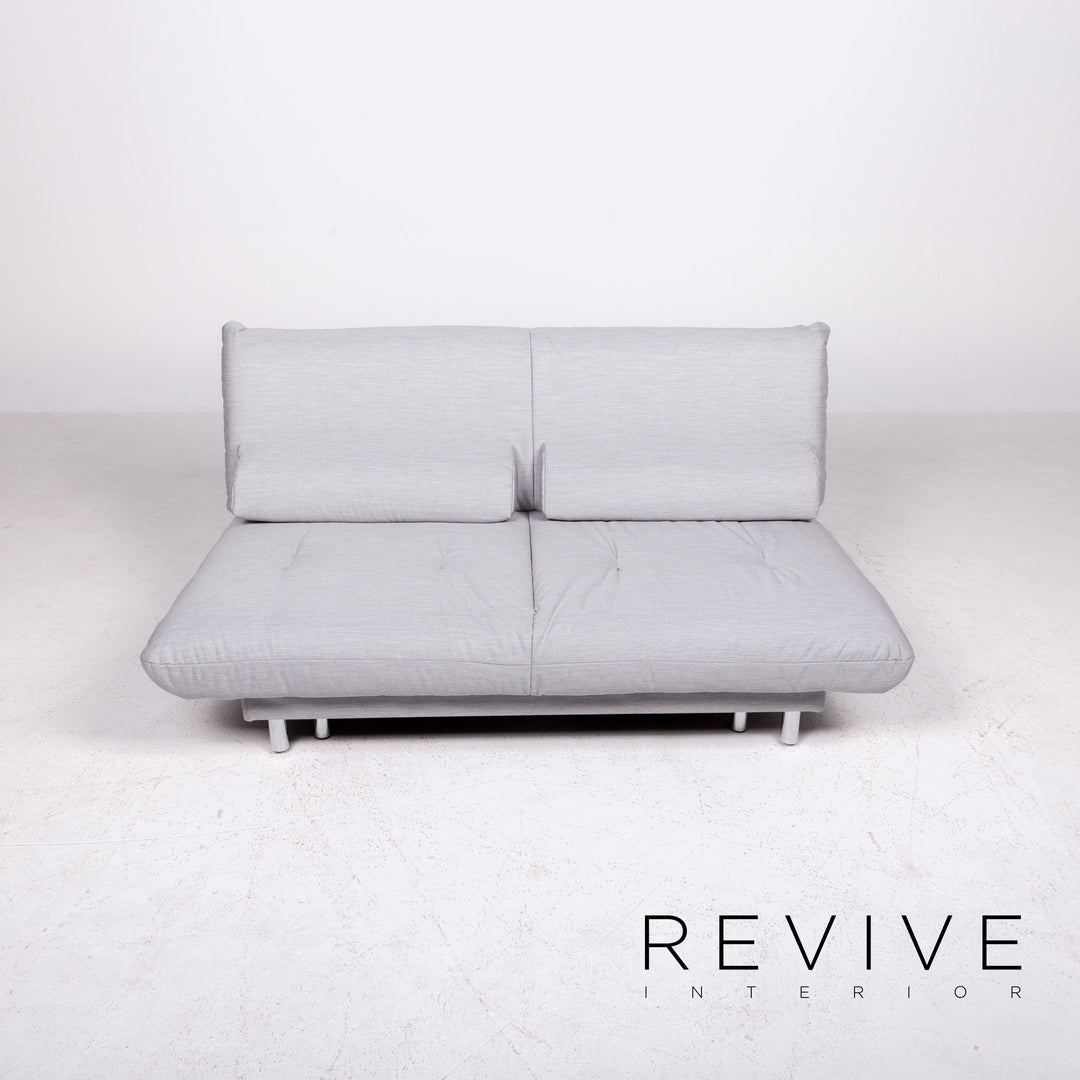 Brühl Designer Stoff Sofa Grau Zweisitzer Couch Funktion Schlafcouch Schlafsofa #7312