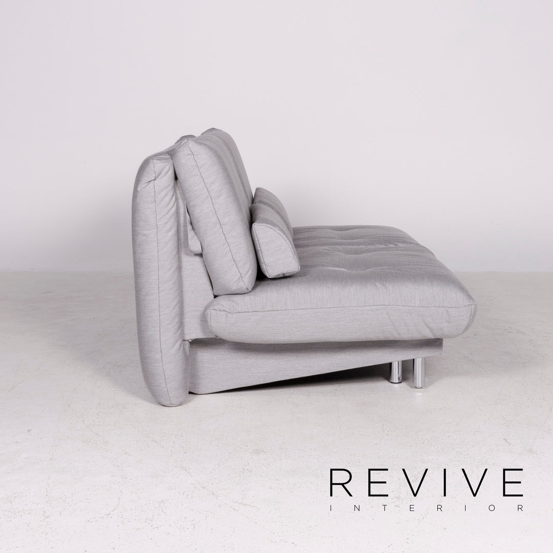 Brühl Designer Stoff Sofa Grau Zweisitzer Couch Funktion Schlafcouch Schlafsofa #7312