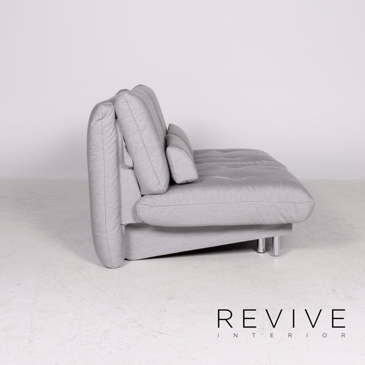 Brühl Designer Stoff Sofa Grau Zweisitzer Couch Funktion Schlafcouch Schlafsofa #7312