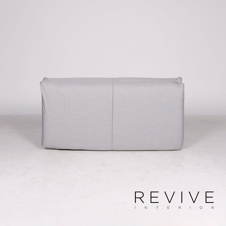 Brühl Designer Stoff Sofa Grau Zweisitzer Couch Funktion Schlafcouch Schlafsofa #7312