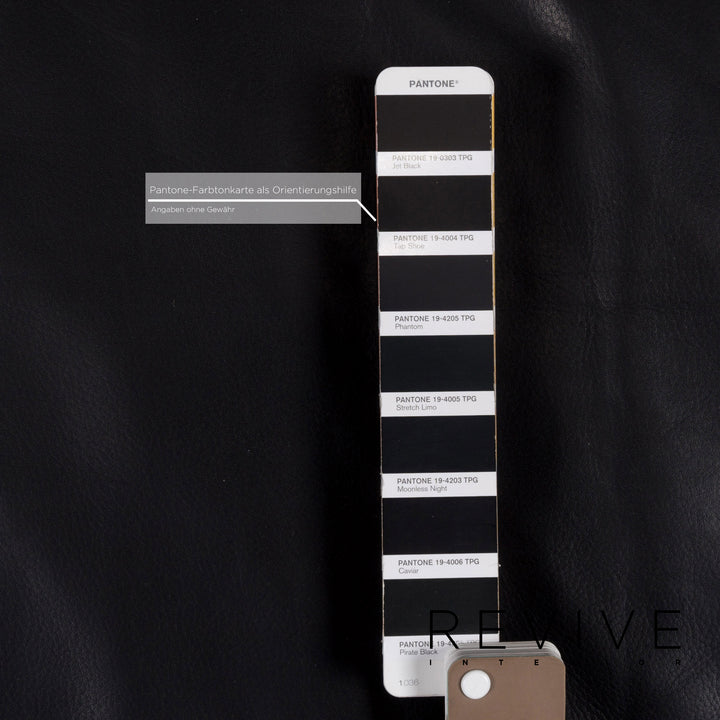 Brühl & Sippold Fiesta Leather Corner Sofa Black Sofa Couch #12773