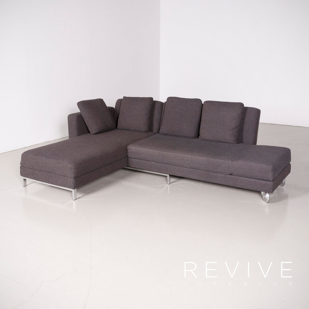 Brühl Four Two Designer Stoff Ecksofa Grau Sofa Couch #7201
