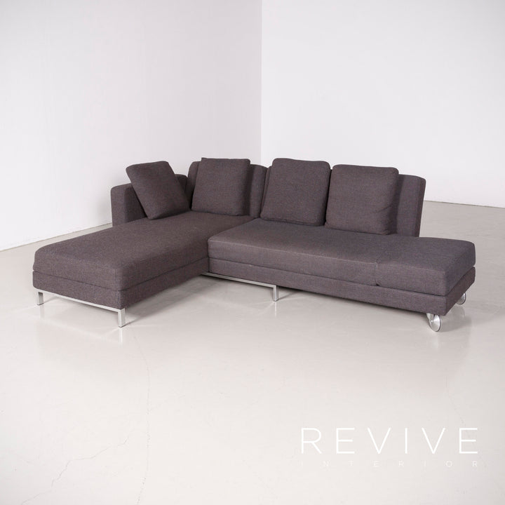 Brühl Four Two Designer Stoff Ecksofa Grau Sofa Couch #7201