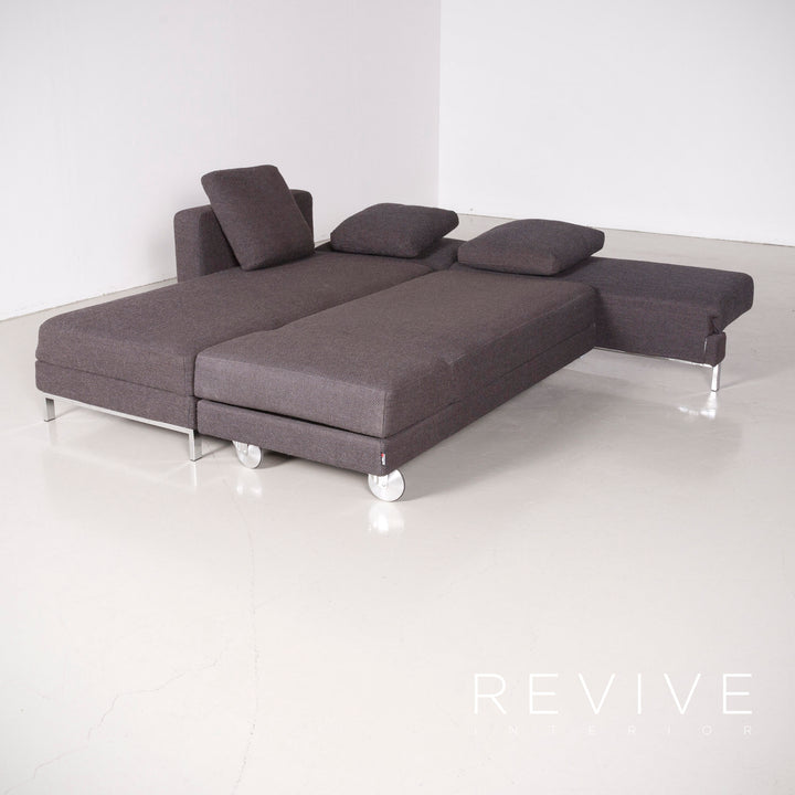 Brühl Four Two Designer Stoff Ecksofa Grau Sofa Couch #7201