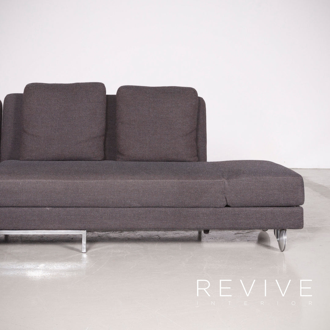 Brühl Four Two Designer Stoff Ecksofa Grau Sofa Couch #7201