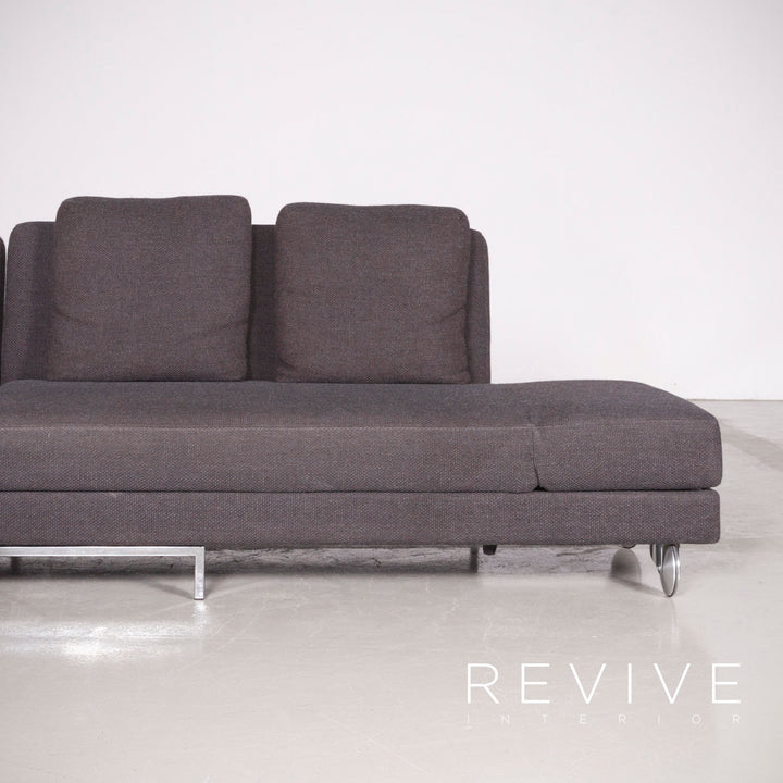 Brühl Four Two Designer Stoff Ecksofa Grau Sofa Couch #7201