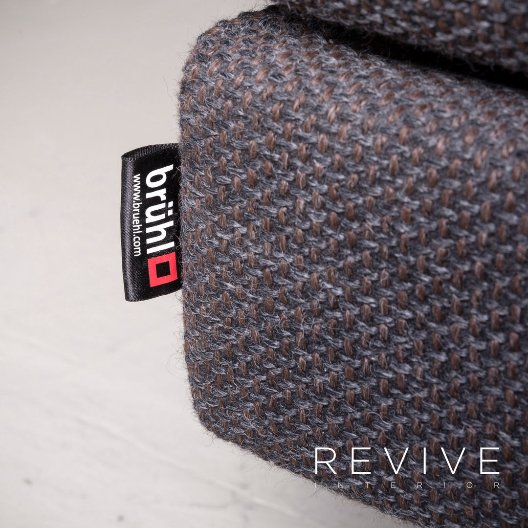 Brühl Four Two Designer Stoff Ecksofa Grau Sofa Couch #7201