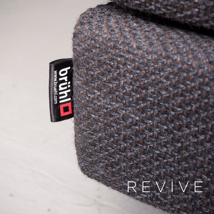 Brühl Four Two Designer Stoff Ecksofa Grau Sofa Couch #7201