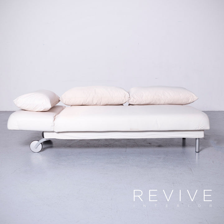 Brühl four-two Designer Stoff Sofa Weiß Funktion Couch Bett #6522