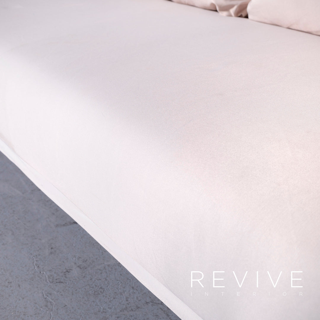 Brühl four-two Designer Stoff Sofa Weiß Funktion Couch Bett #6522