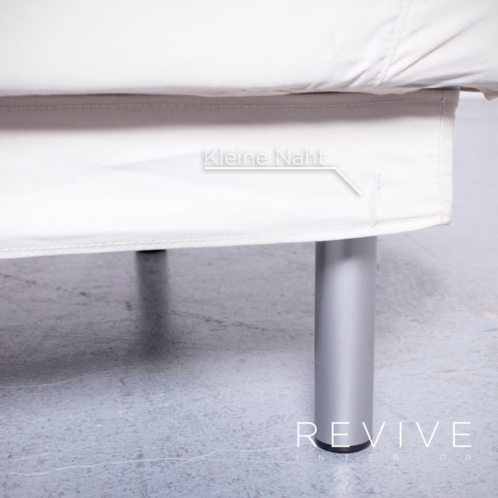 Brühl four-two Designer Stoff Sofa Weiß Funktion Couch Bett #6522