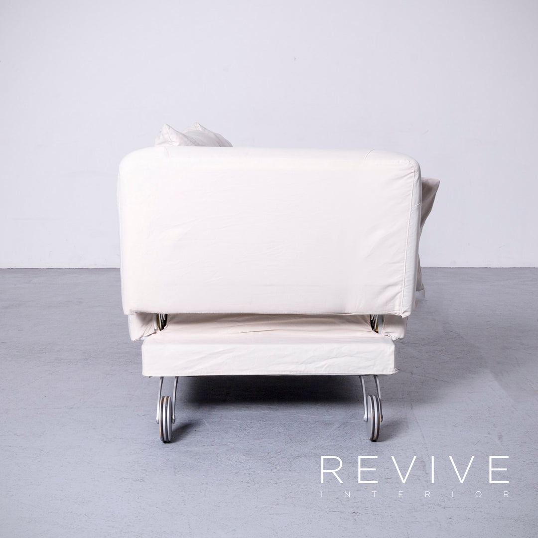 Brühl four-two Designer Stoff Sofa Weiß Funktion Couch Bett #6522