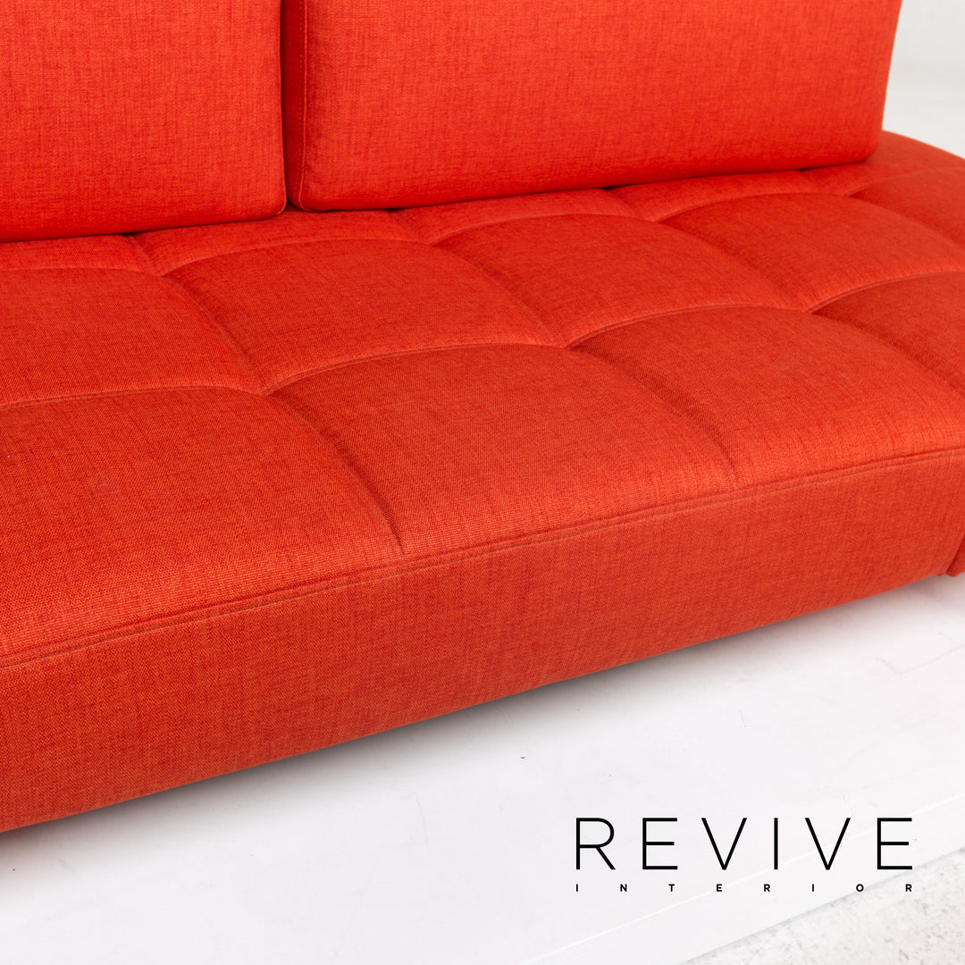 Brühl & Sippold Jerry fabric sofa orange three-seater function relax function couch #13411