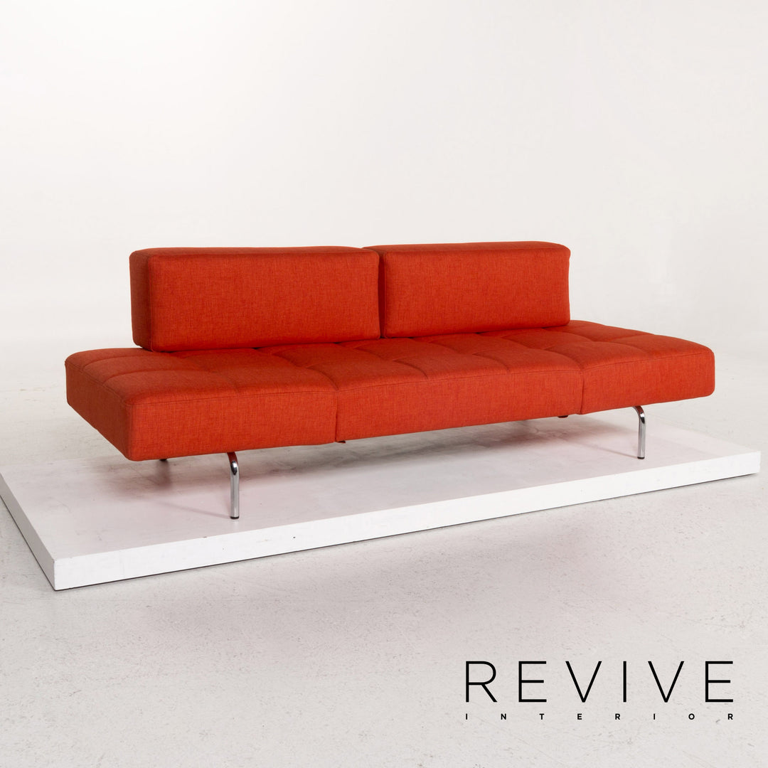 Brühl & Sippold Jerry fabric sofa orange three-seater function relax function couch #13411