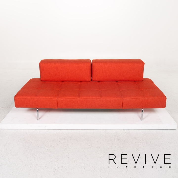 Brühl & Sippold Jerry fabric sofa orange three-seater function relax function couch #13411