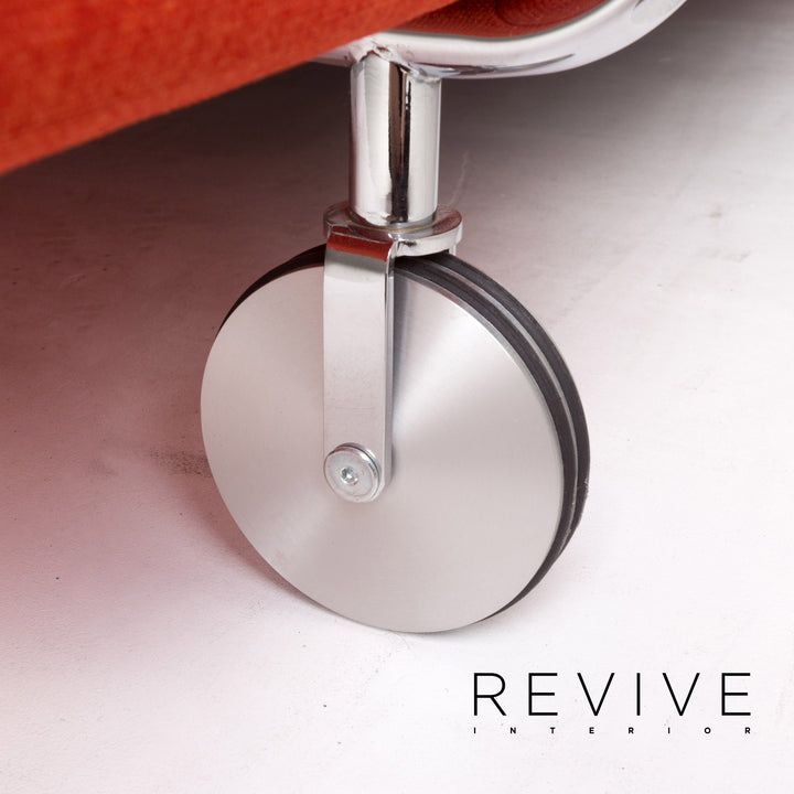 Brühl & Sippold Jerry fabric sofa orange three-seater function relax function couch #13411