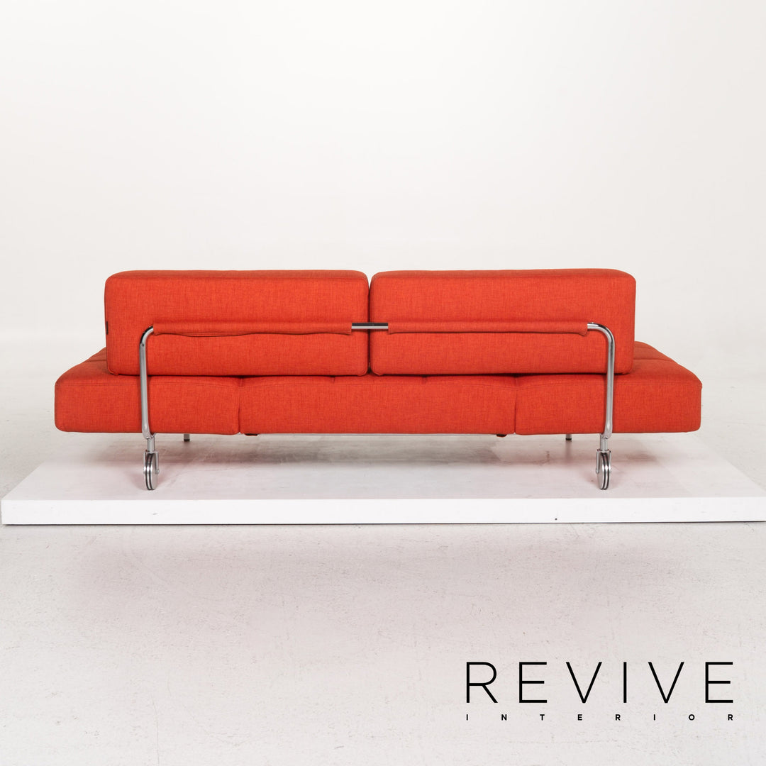 Brühl & Sippold Jerry fabric sofa orange three-seater function relax function couch #13411