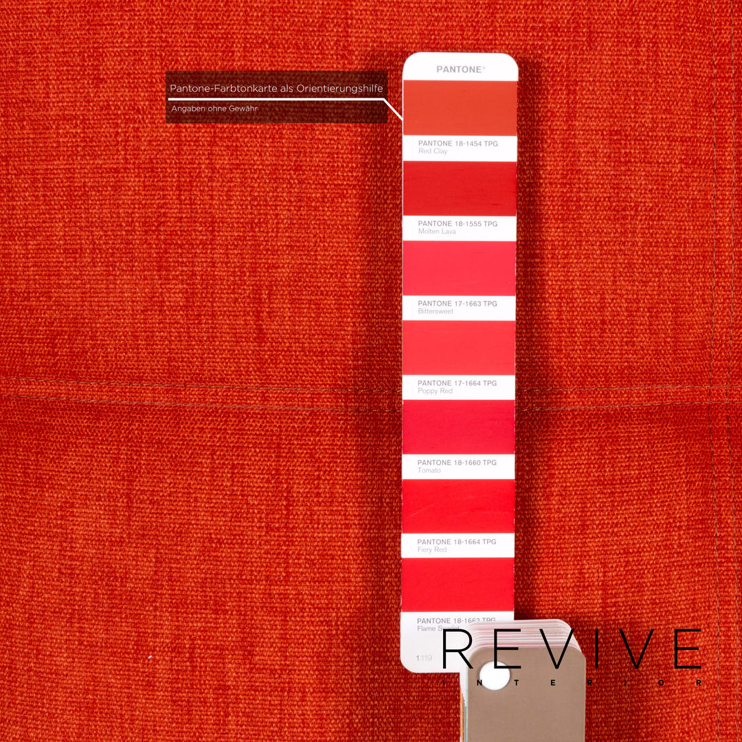 Brühl & Sippold Jerry fabric sofa orange three-seater function relax function couch #13411