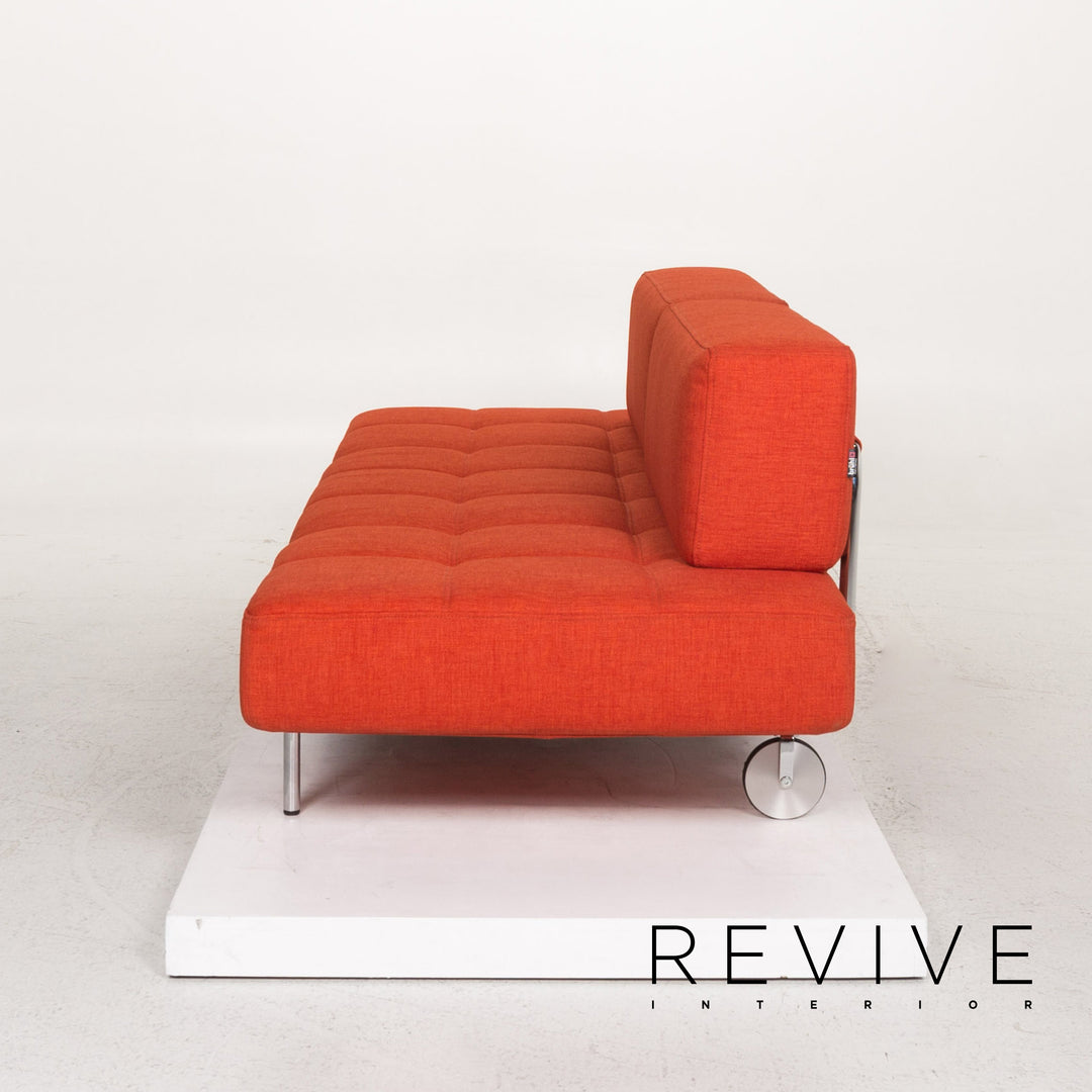 Brühl & Sippold Jerry fabric sofa orange three-seater function relax function couch #13411