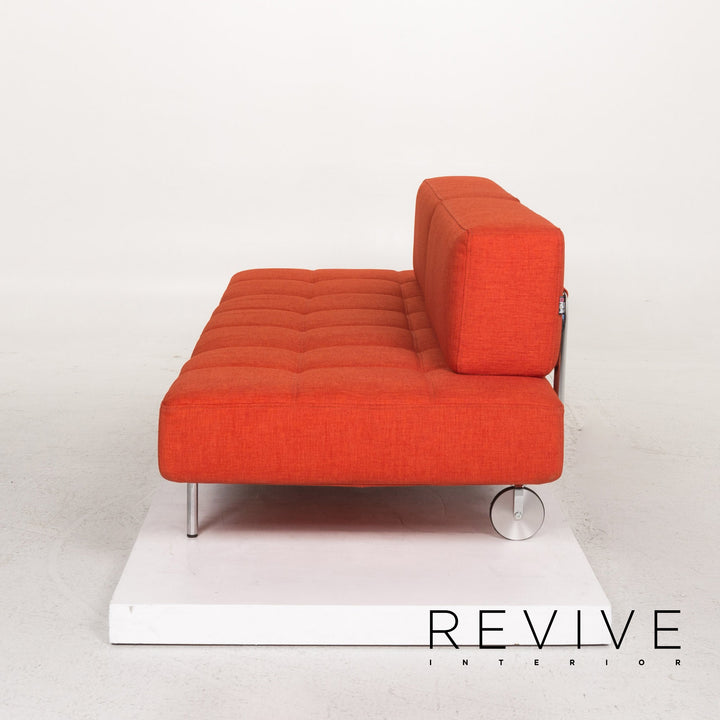 Brühl & Sippold Jerry fabric sofa orange three-seater function relax function couch #13411