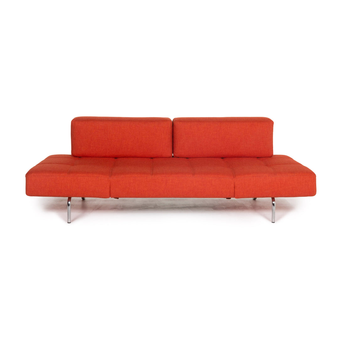 Brühl & Sippold Jerry fabric sofa orange three-seater function relax function couch #13411