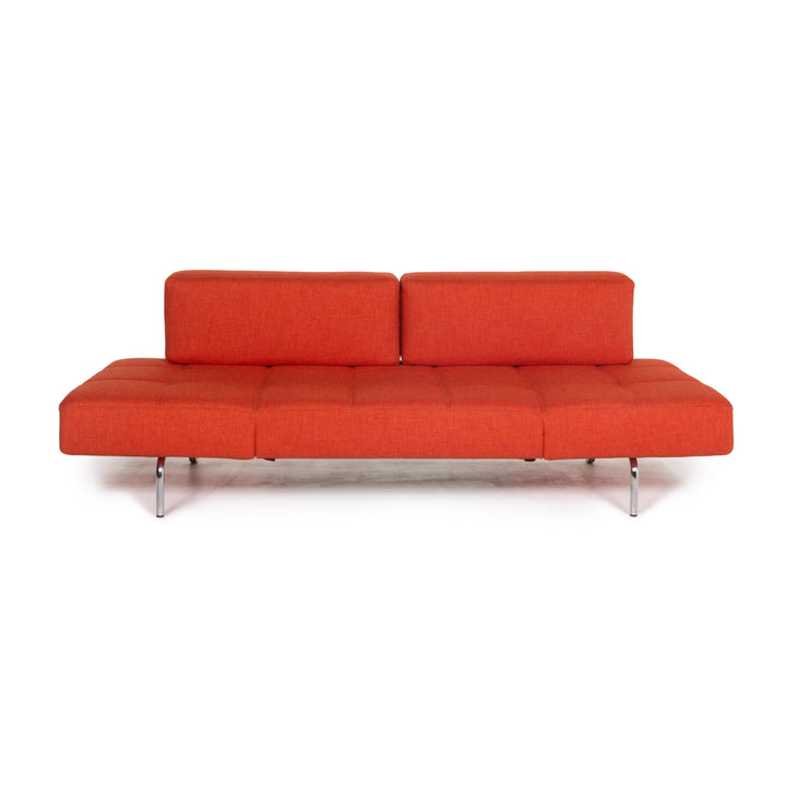 Brühl & Sippold Jerry fabric sofa orange three-seater function relax function couch #13411