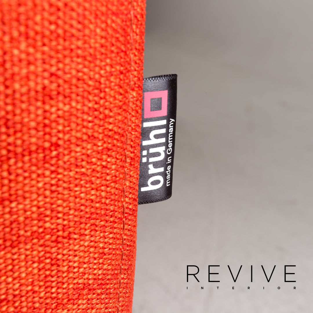 Brühl & Sippold Jerry fabric sofa orange three-seater function relax function couch #13411