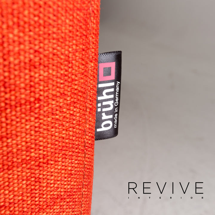 Brühl & Sippold Jerry fabric sofa orange three-seater function relax function couch #13411