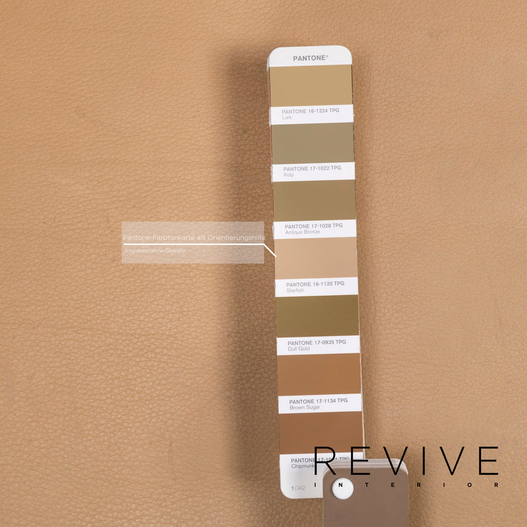 Brühl & Sippold Canapé d'angle en cuir Beige Fonction Canapé #13096